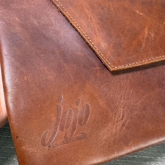 Handmade Leather Envelope Clutch/Shoulder bag STUNNING - Picture 4 of 11